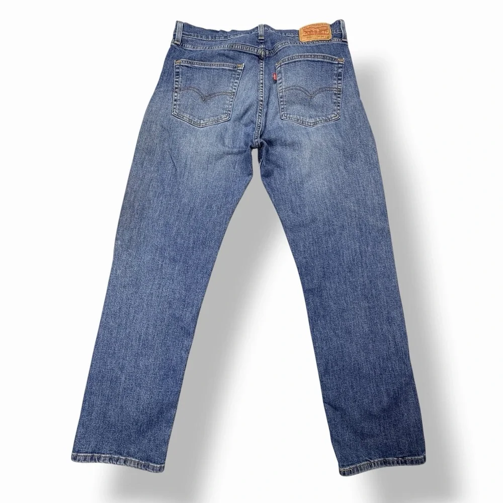 Levi's 505 Regular Fit Jeans Men's 34x30 Blue Medium Wash Straight Leg Denim